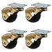 JHSLXD Meuble Roulette Dorée Rotation À 360 ° Roulette Universelle Roulette De Chaise roulettes De Tabouret De Barbier Roulette À roulettes roulettes Silencieuses Accessoires 4 Packs,4 Packs