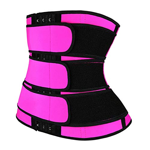 oshhni Cinto de Treinador Feminino Cintura Cincher Aparador Corpo Shaper Cinto Esportivo - Rosa verm