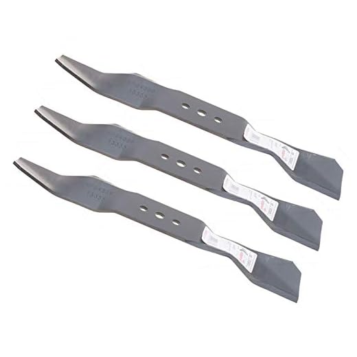 Uppsättning av 3 Husqvarna gräsklipparblad 504188201 504188210 R316 R320 Rider 155 175 R