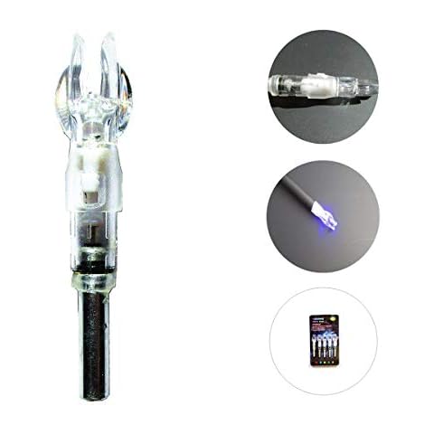 MS JUMPPER Lighted Nocks, Automatic LED Archery Arrows Nock with 6.2mm/.244” Inside Diameter for Hunting Shooting (White) Cover