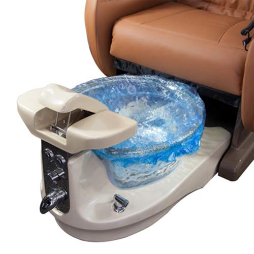Americanails Premium Spa Pedicure Chair Bath Liners, Fits All Pedicure Spas, Salon Quality Sanitary Disposable Plastic Pedicure Liners with Elastic Band - 200 Count, Ocean Blue