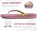 KuaiLu Women's Rhinestone Flip Flops with Comfort Arch Support Yoga Mat Cushion Sandals Fashion Summer Beach Pool Travel Orthotic Walking Thong Sandles Slip on Plantar Fasciitis Pink 9