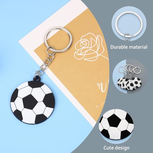 COYUN 10 Pcs Fußball Schlüsselanhänger Mini Fußball Schlüsselanhänger Kinder Stress Bälle Fußball Geschenk für Fußballmannschaft Geschenktütenfüller für Kinder Partygeschenke Fussball Mitgebsel Jungen