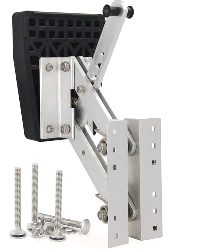 Mojiate Heavy Duty Outboard Motor Bracket - 7.5-20HP Capacity, Anodized Aluminium Marine Auxiliary Bracket for Powerboats & Yachts