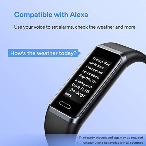 LETSCOM Fitness Tracker, Activity Tracker with Heart Rate Monitor & Blood Oxygen Saturation, Calorie Step Counter, Alexa Built-in, 5ATM Waterproof, Smart Fitness Pedometer Watch for Women Men