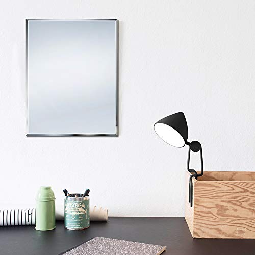 Calenzana Frameless Mirror Wall Hanging And Desk Standing, Compatible With Makeup Vanity Mirrors,10.6X13 Inch #TOP7