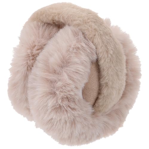 Toyvian Orejeras Cálidas de Felpa para Invierno, Diadema Plegable Color Caqui, Protector de Orejas Suave y Ligero para Mujer, Uso Exterior en Clima Frío