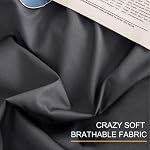 ZonLi Couverture de couettes en coton gris foncé 80''x87'', 100% Couverture de couette amovible en coton naturel pour couverture pondérée