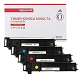  NOPAN-INK - x4 Toners - A0DK152 (Noir + Cyan + Magenta + Jaune) - Compatible pour Konica Minolta Magicolor 4600 Series Konica Minolta Magicolor 4650 DN Konica Minolta Magicolor 4650 en Konica Minolta