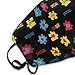 SVEFDOC Adults Boys Girls Warm Protective Masks Fashion Scarf Anti Dust Windproof Mouth Cover, Colorful Puzzle Autism Awareness Black Mouth Decoration for Sports Travel Hiking