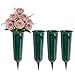 Black Duck Brand Set of 4 Green Cemetery Vases - 9.75"x3" Including Stake - Green to Blend with Turf