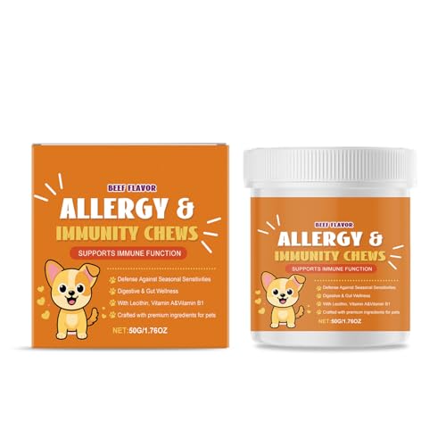 XAGMODSHN Complejo Vitamínico Completo para Masticar para Cuidado De La Piel De Las Mascotas Tabletas De Tamaño Suave Y Sabrosas para La Salud Vitaminas Masticables con Minerales para Mascotas