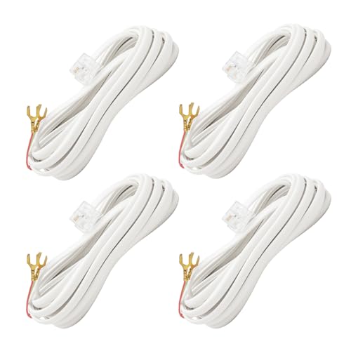 Rallonge téléphonique RJ11 6P2C blanc 1,5 m pour câble modem ADSL et fax