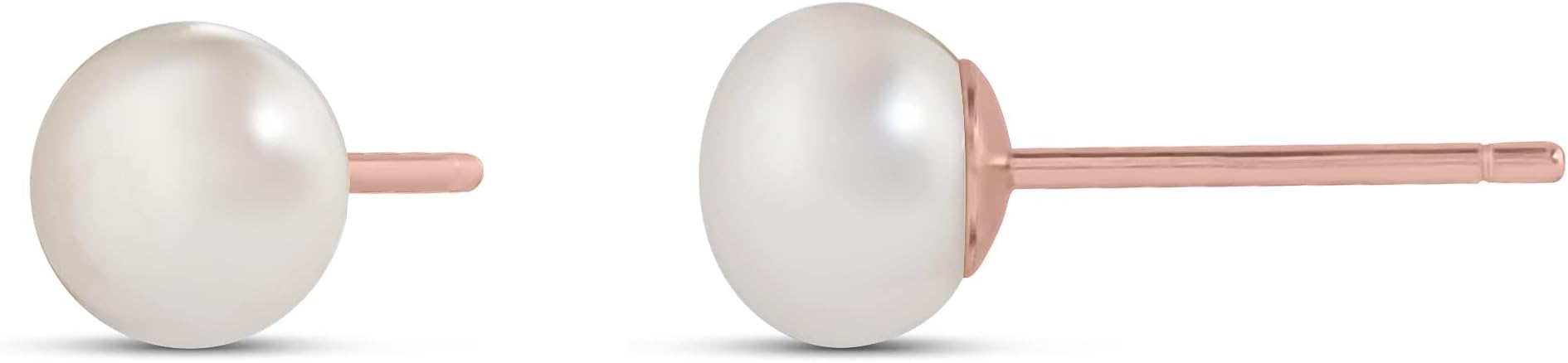 Amazon Essentials14K Gold Plated Sterling Silver Freshwater Pearl Stud
