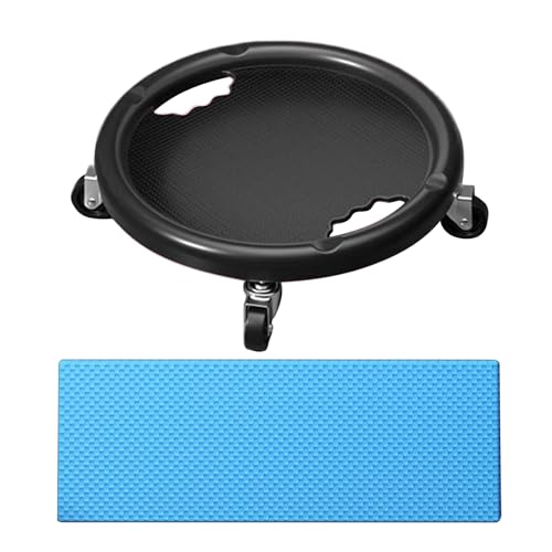 Roue à rouleaux abdominaux - Planche d'équipement d'entraînement abdominal en PVC de 150 kg avec tapis de genou | Roue à roulettes d'exercice rotative à 360 degrés, curseur de noyau de 6,69 pouces