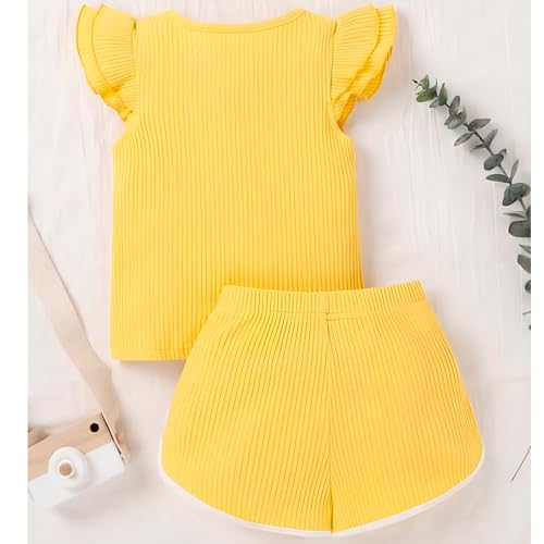 Image of 4YOU DRESSES Beautiful Cotton Blend Fabric Top and Shorts For Girls(Pack Of 2)