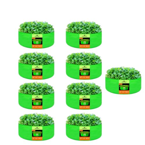 Image of Kingwell Grow Bag 15x6 inch Pack of 9 For Terrace Garden Leafy Vegetable Plant Grow Bags Fruits Growing Containers For terrece Gardening