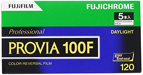 Fujifilm Fujichrome Provia 100F Color Reversal Film ISO 100, 120mm, 5 Roll Pro Pack
