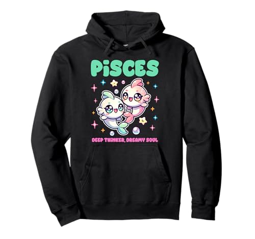 Pisces Zodiac Sign Cute Fish Outfit Girls Kids Women Pullover