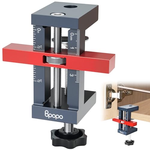 Cabinet Door Mounting Jig, Adjustable Aluminum Alloy Installation Positioner Tool for Cabinet Doors, Fast Setup and Accurate Hinge Alignment