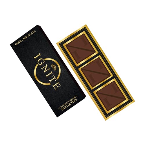 Ignite Dark Chocolate Bars – Premium 60% Cocoa Squares for Couples – Luxurious Dark Chocolate...