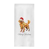 GCFET Golden Retriever Towels - Golden Retriever Gifts for Women, Christmas Hand & Dish Towels - 16x24 Inches