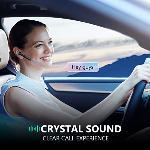 Piffa Bluetooth Headset V5.3 Wireless Earpiece With 400Mah Battery Display Charging Case 66Hrs Talk Time For Cellphone Laptop, Hands-Free Trucker Earphones Built-In Mic For Driver/Business #TOP5