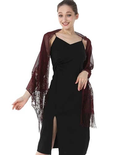 Shawls and Wraps for Evening Dresses Lace Scarfs for Women Pashmina Wedding Formal Shawl3