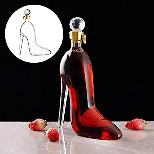 350 ml hoge hakken vorm decanter luxueuze kristal rode wijn brandewijn champagne glazen decanter fles, helder, 18x8x27.5cm - Image 6