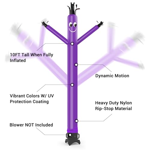 MOUNTO 20ft 18inch Fly Puppet Dancer Tube Man Fly Guy Puppet Dancer (Purple) by MOUNTO - Image 3
