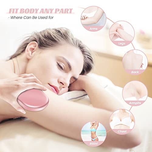 Fochst Crystal Hair Eraser For Women And Men, Reusable Crystal Hair Remover Magic Painless Exfoliation Hair Removal Tool, Magic Hair Eraser For Back Arms Legs (Pink) #TOP2