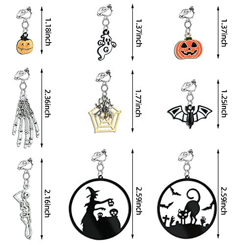 HIFOT 8 Paia Hallowen Orecchini Clip per Ragazze