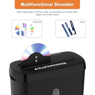 Home Office Paper Shredder,Woolsche 10-Sheet Strip Cut with 3.17-Gallon Basket,P-2 Security Level,CD & Credit Card Shredder,Durable & Fast - Jam Proof System - ETL Certified