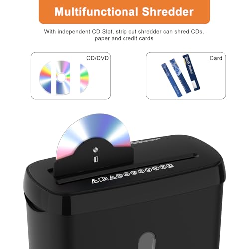 Woolsche SD108P 10-Sheet Strip Cut Paper Shredder の商品画像 3