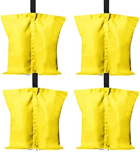 ABCCANOPY Canopy Weights 112 LBS Tent Sand Bags,4pcs-Pack (Yellow)