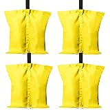 ABCCANOPY Canopy Weights 112 LBS Tent Sand Bags,4pcs-Pack (Yellow)