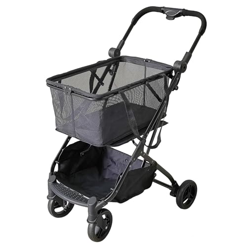 ショッピングカート 折り畳み 4輪 軽量 ブレーキ付き 高齢者 おしゃれ 買い物 大容量 キャリー カート 大容量 軽い コンパクト 台車 OSPC24