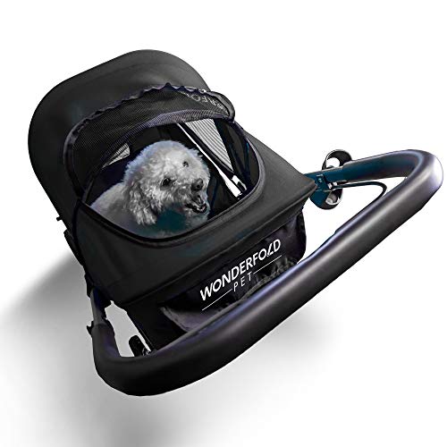 WONDERFOLD P1 Folding Pet Stroller with Zipperless Entry & Reversible Handle Bar Featuring Storage Basket, Tear… - Image 7