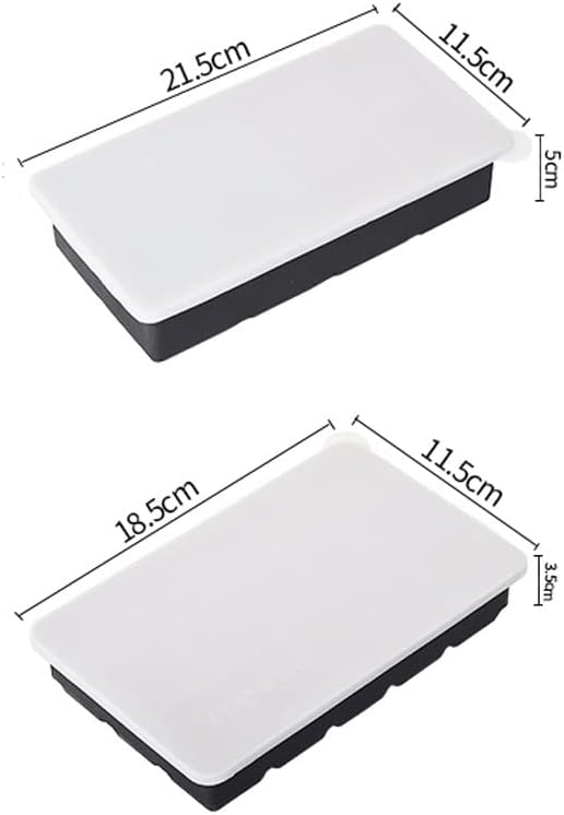 Square Silicone Large Ice Tray Refrigerator Frozen Ice Cube Spherical Production Artifact Storage Ice Box Large Capacity (Size : 15 grids) (Black 15 grids) image 2