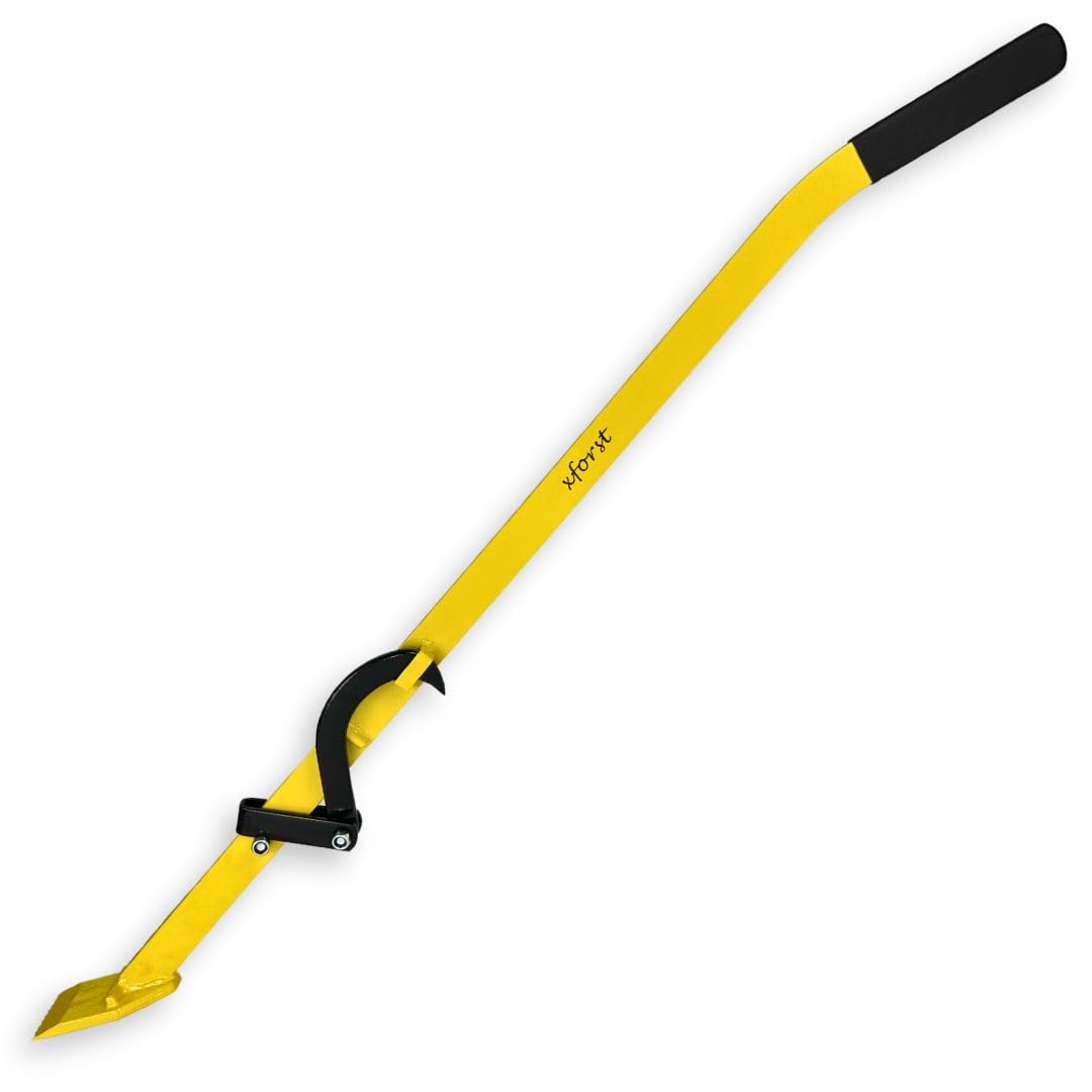 Xforst Fällheber 115 cm mit Wendehaken – Stammheber & Stammwender – Kantheber mit rutschfestem Griff für Forstarbeit und Holzbearbeitung – Fällhilfe FH115
