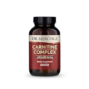 Dr. Mercola Carnitine Complex Dietary Supplement, 60 Capsules (30 Servings), 1.000 mg Per Serving, Supports…