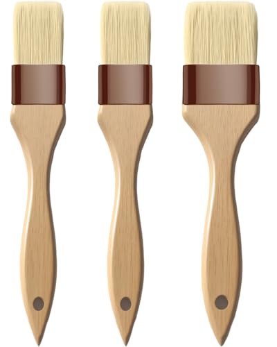 Basting Brush-Pastry Brush,Oil Brush for Cooking,Boar Bristles BBQ Brushes for