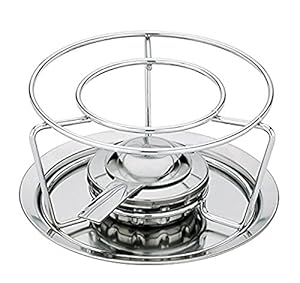 Spring 2621405018 Swiss Eco Fondue-Rechaud, Edelstahl, silber, 14,4 x 27,2 x 29 cm
