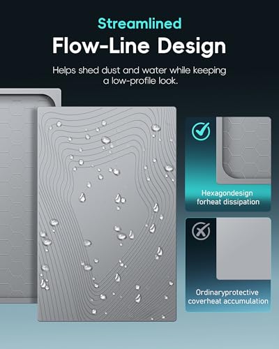 Image of Starlink Gen 3 Protective Cover, Silicone Protector Case with Flow-Line & Heat-Dissipating Hex Design, Waterproof Impact-Resistant Accessories for RV Roof Boat Outdoor Use