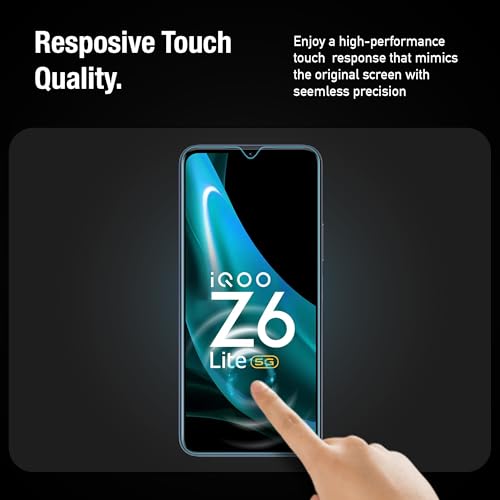 Image of Supershieldz NeoGuard HD+ Tempered Glass Screen Protector Guard For iQOO Z6 Lite / Z3 and Z6 (6.58 Inch), 9H Hardness, Anti-Static, Case-Friendly, Easy Installation Kit - 1 Pack