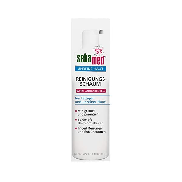 Sebamed Unreine Haut Reinigungsschaum, Gesichtsreinigung bei fettiger und unreiner Haut, ohne Mikroplastik,150 ml (1er…