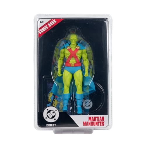 McFarlane DC Direct Page Punchers Martian Manhunter (Justice League #77) 7in Action Figure with Comic Toys