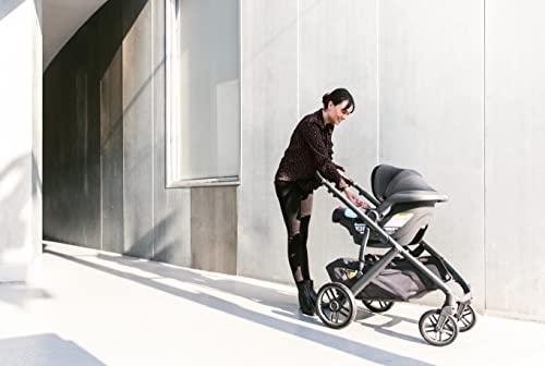 Vista V2 Stroller - Greyson (Charcoal Melange/Carbon/Saddle Leather) + Mesa Infant Car Seat - Jake (Black) #TOP6
