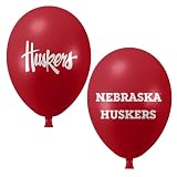 Nebraska Cornhuskers Balloons 10 Pack 11" Official Licensed Logos, Helium Quality Latex Balloons, Perfect for College Football Team Celebration, Decorated Front and Back by Westrick