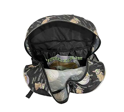 Fast Forward Baby Yoda Backpack For Boys 8-12 Set - Mandalorian Backpack For Boys Bundle With Water Pouch, Stickers, More | Star Wars School Supplies #TOP2